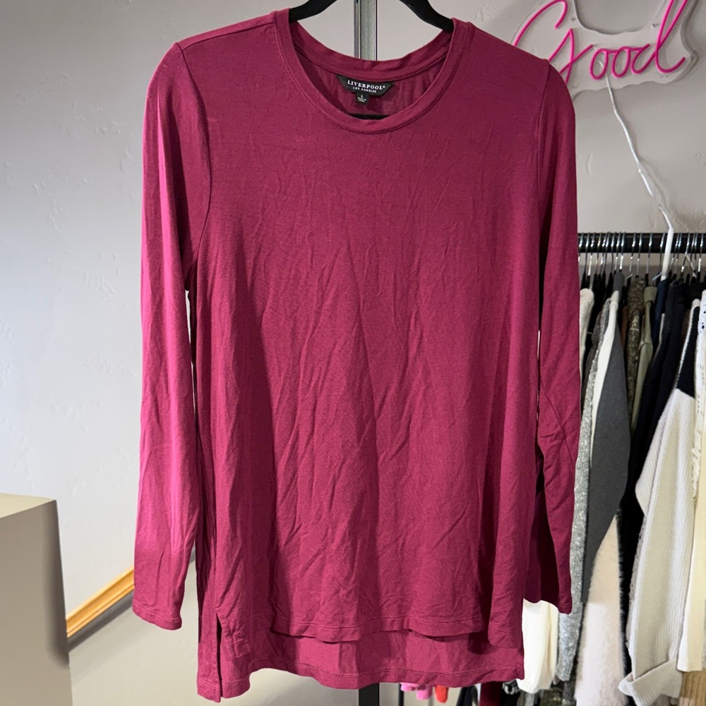 Liverpool Berry Long Sleeve Tee NWOT